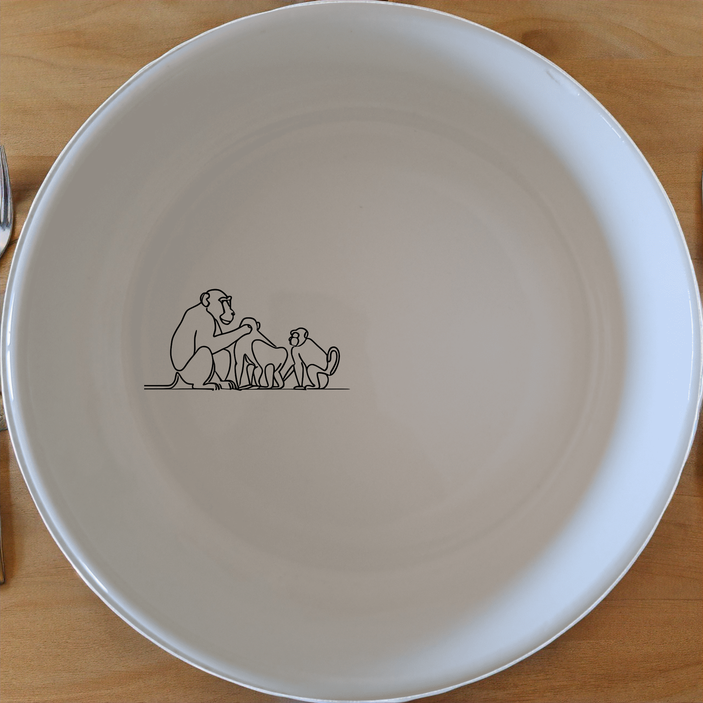 Baboon Troop Social Bowl Set of 4 - Range 4 adds a playful touch to your dining table with charming baboon illustrations.