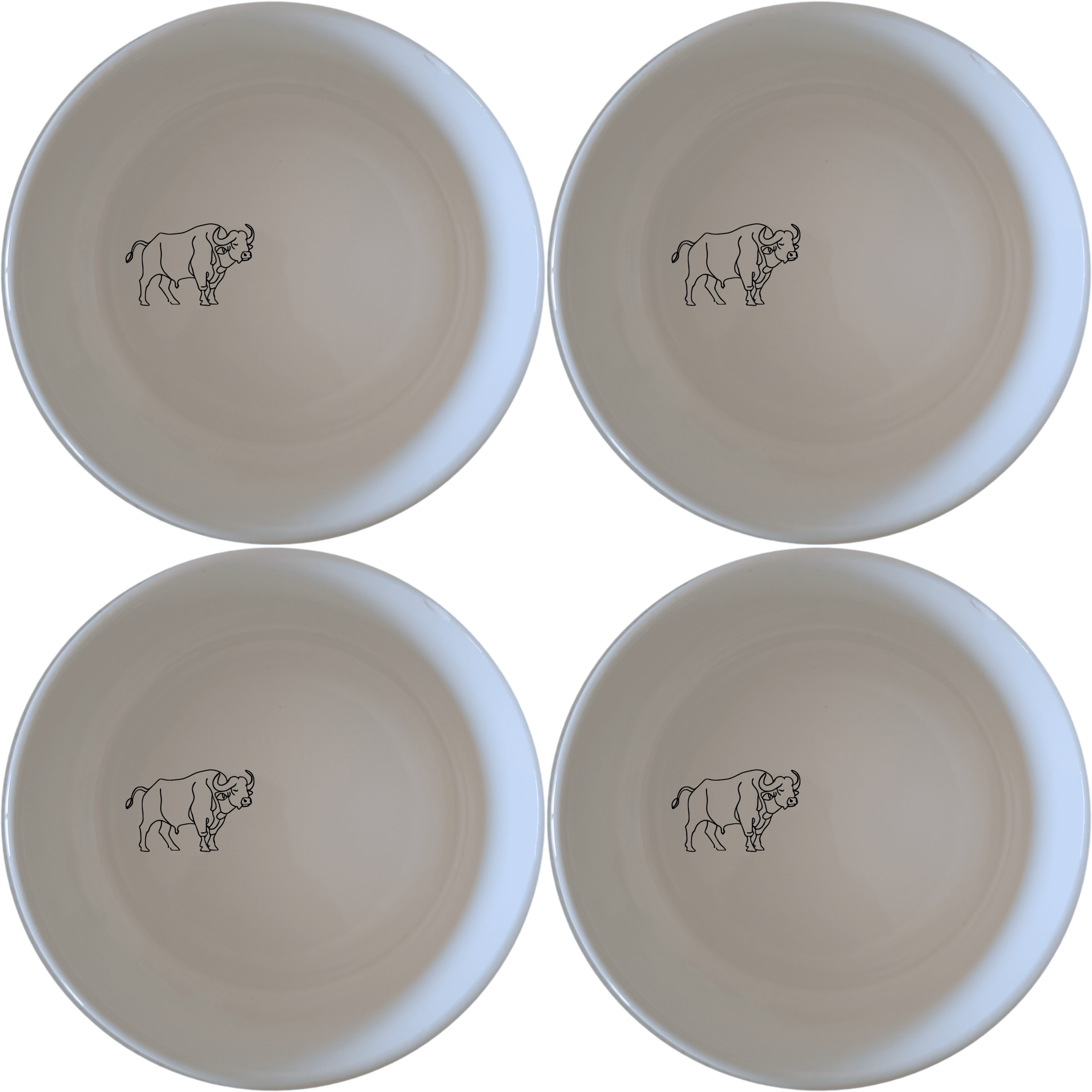 Buffalo Herd Bowl Set of 4 - Range 3 is a stylish and durable ceramic bowl set perfect for any kitchen. Ideal for everyday use or special occasions.