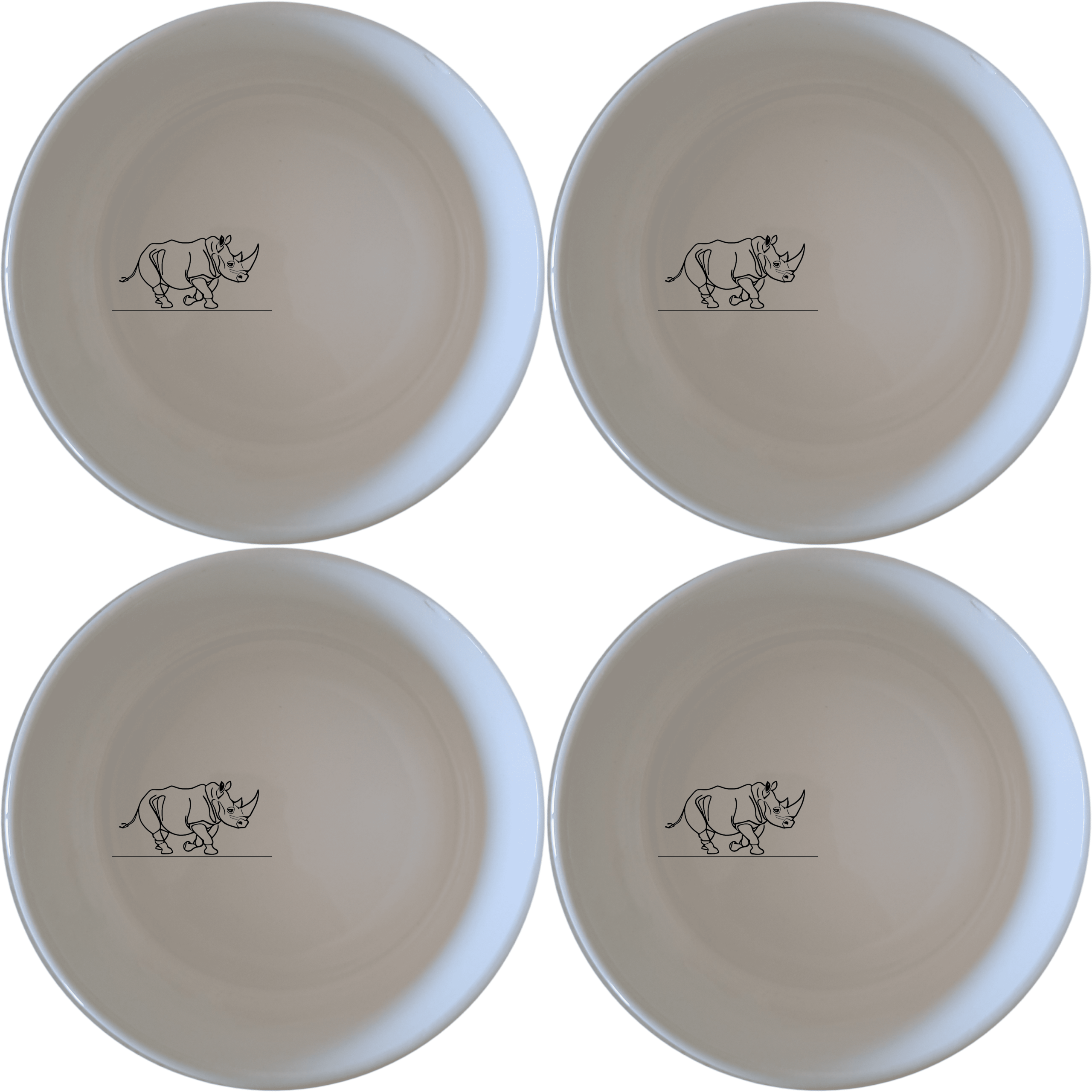 Charging Rhino Horn Bowl Set of 4 - Range 2 adds a bold touch to your dining table with its striking rhino design.