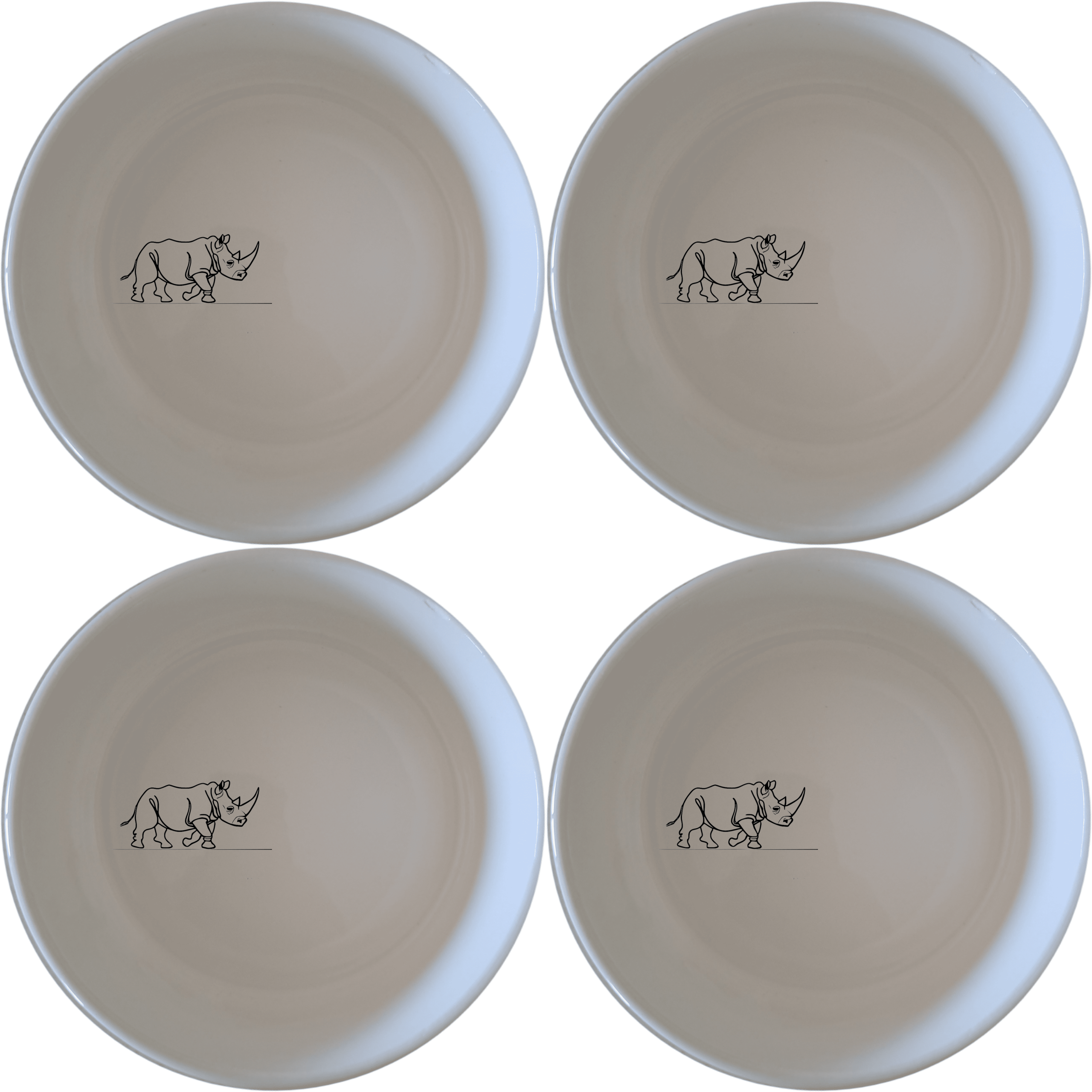 Charging Rhino Horn Bowl Set of 4 - Range 3 is a stylish and unique addition to your dining collection, featuring elegant designs perfect for any occasion.