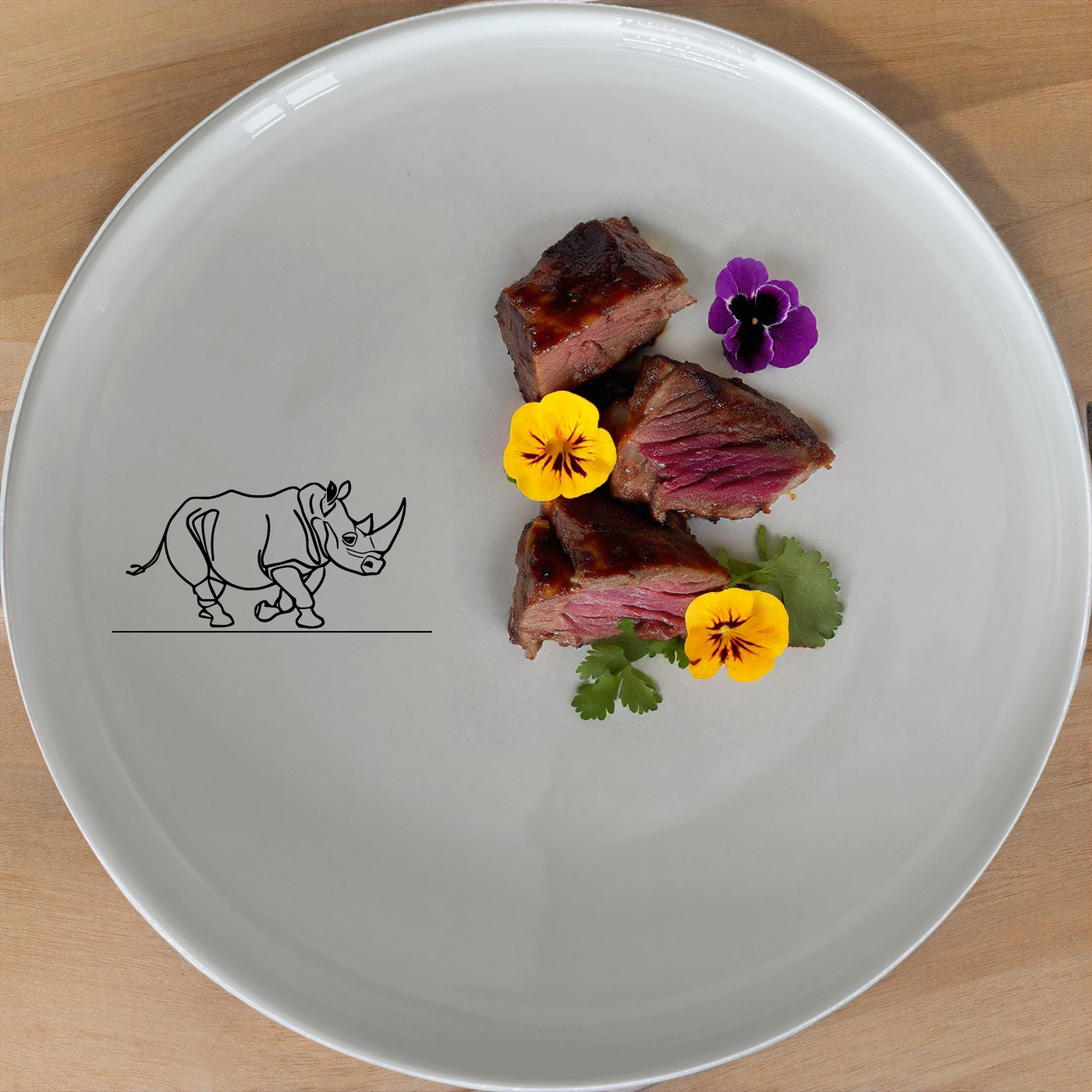 Charging Rhino Horn Dinner Set of 12 - Range 2 offers a unique and stylish dining experience with a modern, minimalist design.