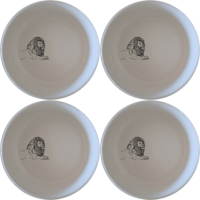 Crouching Lion Bowl Set of 4 - Range 1 adds a touch of elegance to your table setting. Perfect for everyday use or special occasions.