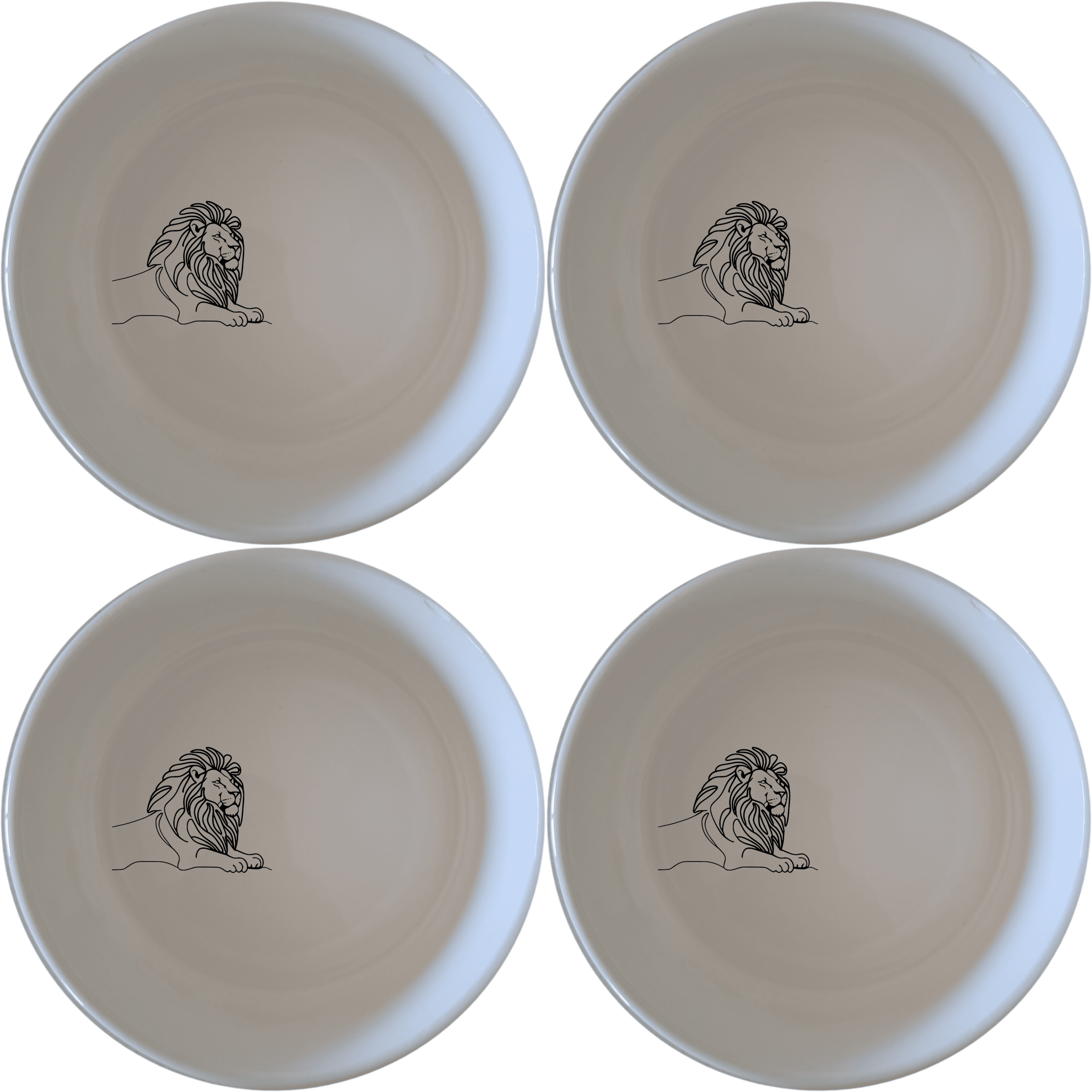Crouching Lion Bowl Set of 4 - Range 1 adds a touch of elegance to your table setting. Perfect for everyday use or special occasions.