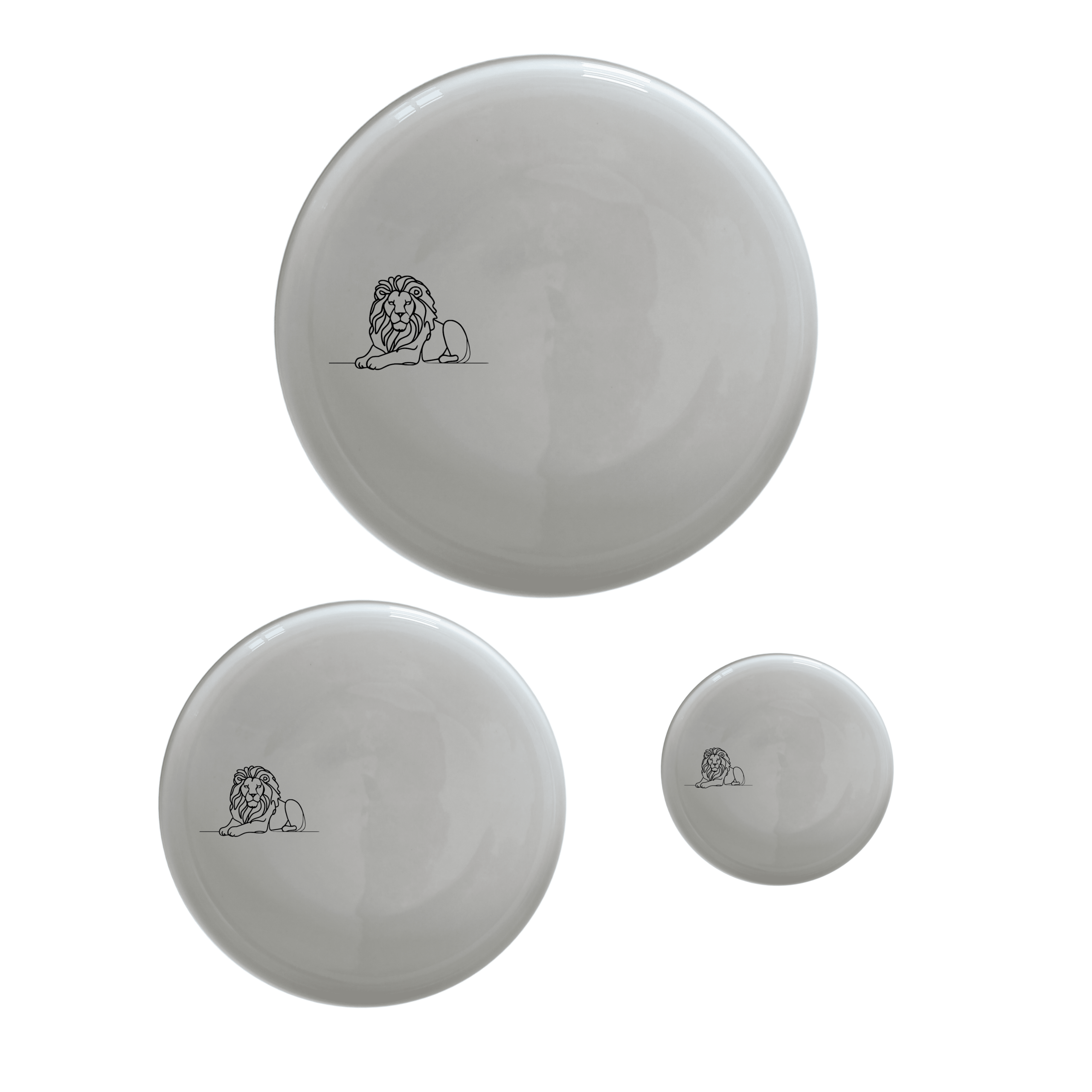 The Crouching Lion Mane Flowing Wind Dinner Set of 12 offers a stylish and modern design perfect for any dining occasion.