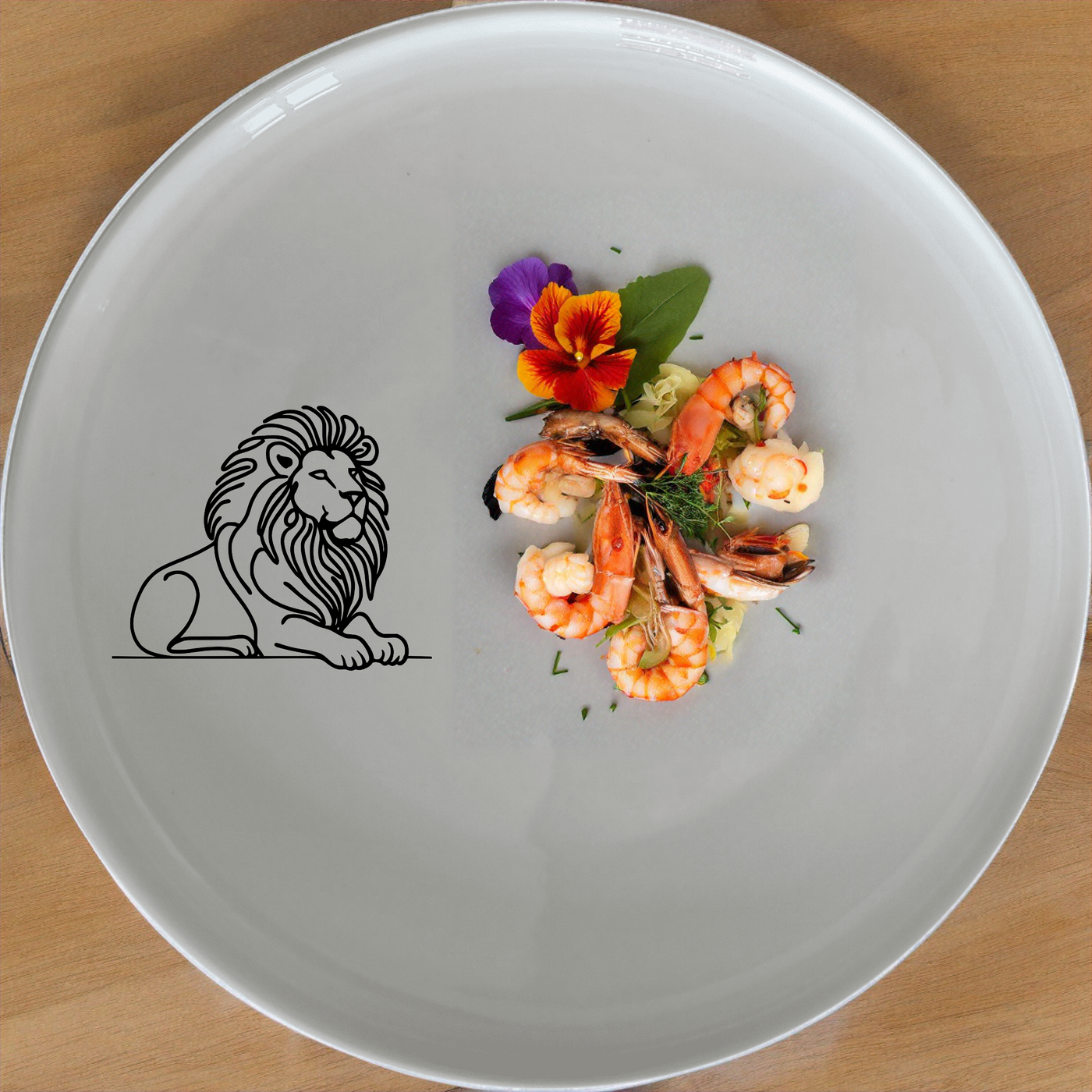 The Crouching Lion Mane Flowing Wind Dinner Set of 12 features a striking design perfect for modern dining. This set includes four dinner plates, four side plates, and four bowls, each showcasing a unique artistic touch. Ideal for both everyday use and special occasions, this dinner set adds a touch of sophistication to your table setting.