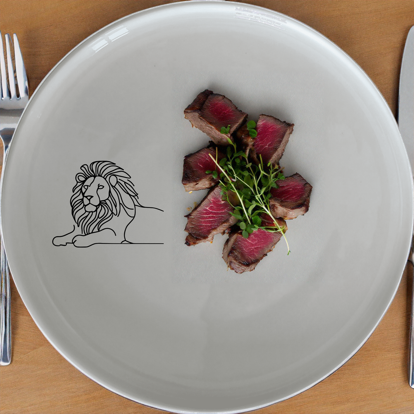 The Crouching Lion Mane Flowing Wind Dinner Set of 12 features elegant designs perfect for any dining occasion.