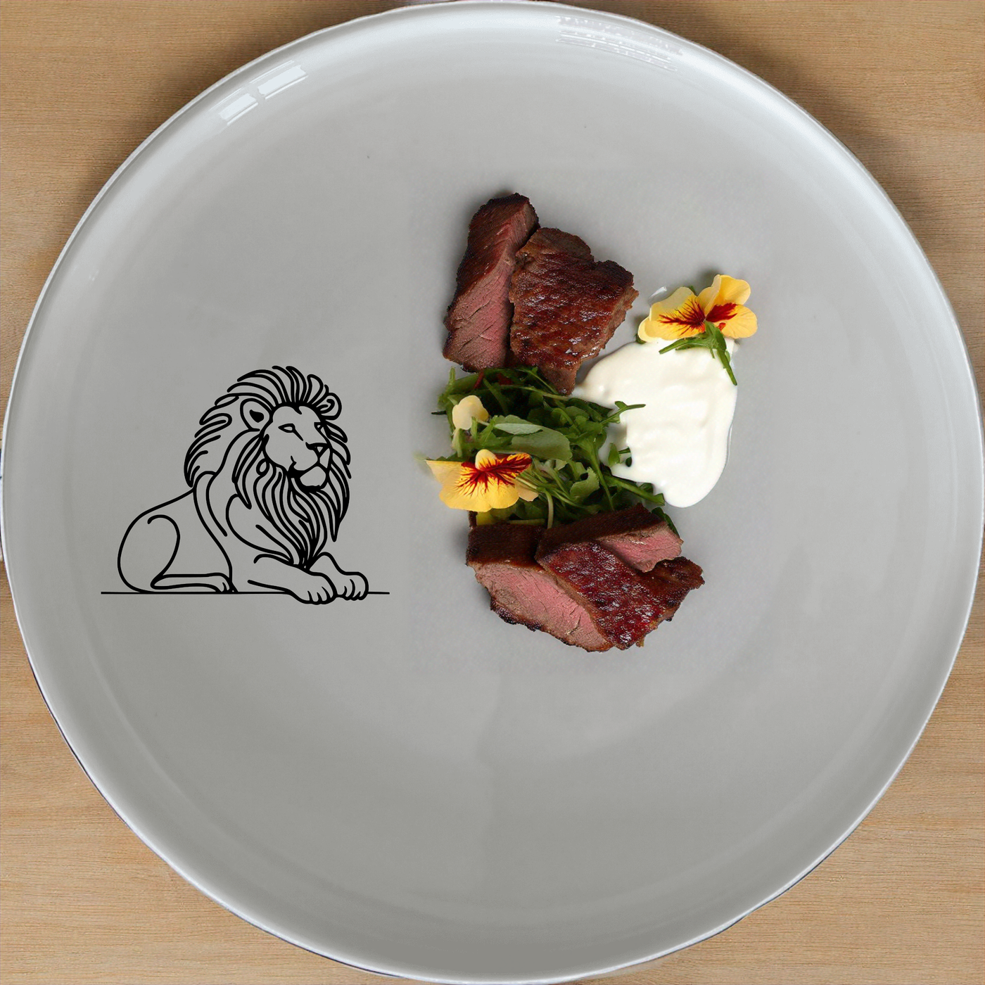 Crouching Lion Mane Side Plate Set of 4 - Range 3 adds a touch of wild elegance to your dining table. Perfect for everyday use or special occasions.