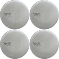 The Graceful Cheetah Side Plate Set of 4 - Range 4 features sleek cheetah designs on white ceramic plates, perfect for modern dining.