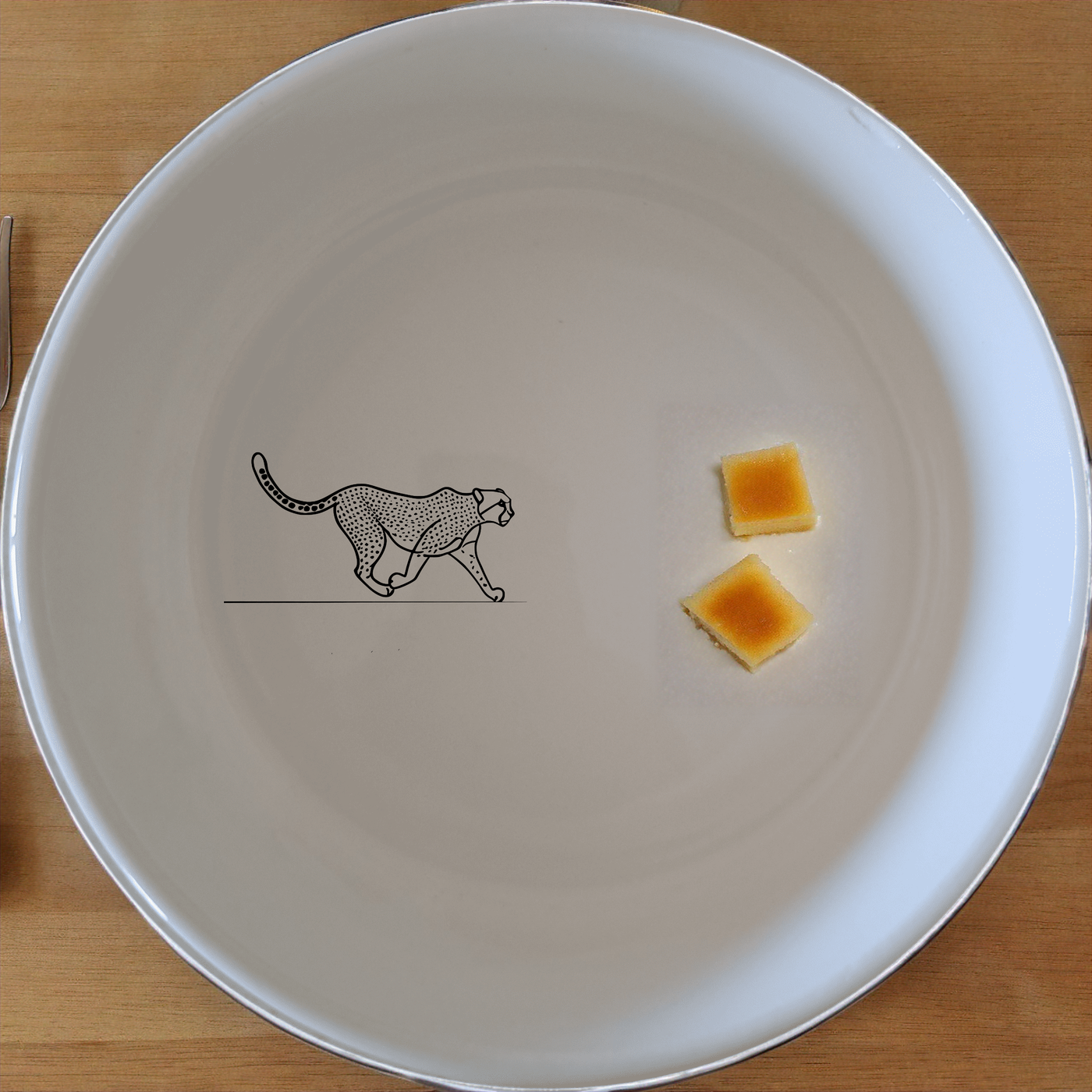Elevate your dining experience with the Graceful Cheetah Bowl Set of 4 - Range 1, featuring sleek cheetah designs on elegant ceramic bowls.