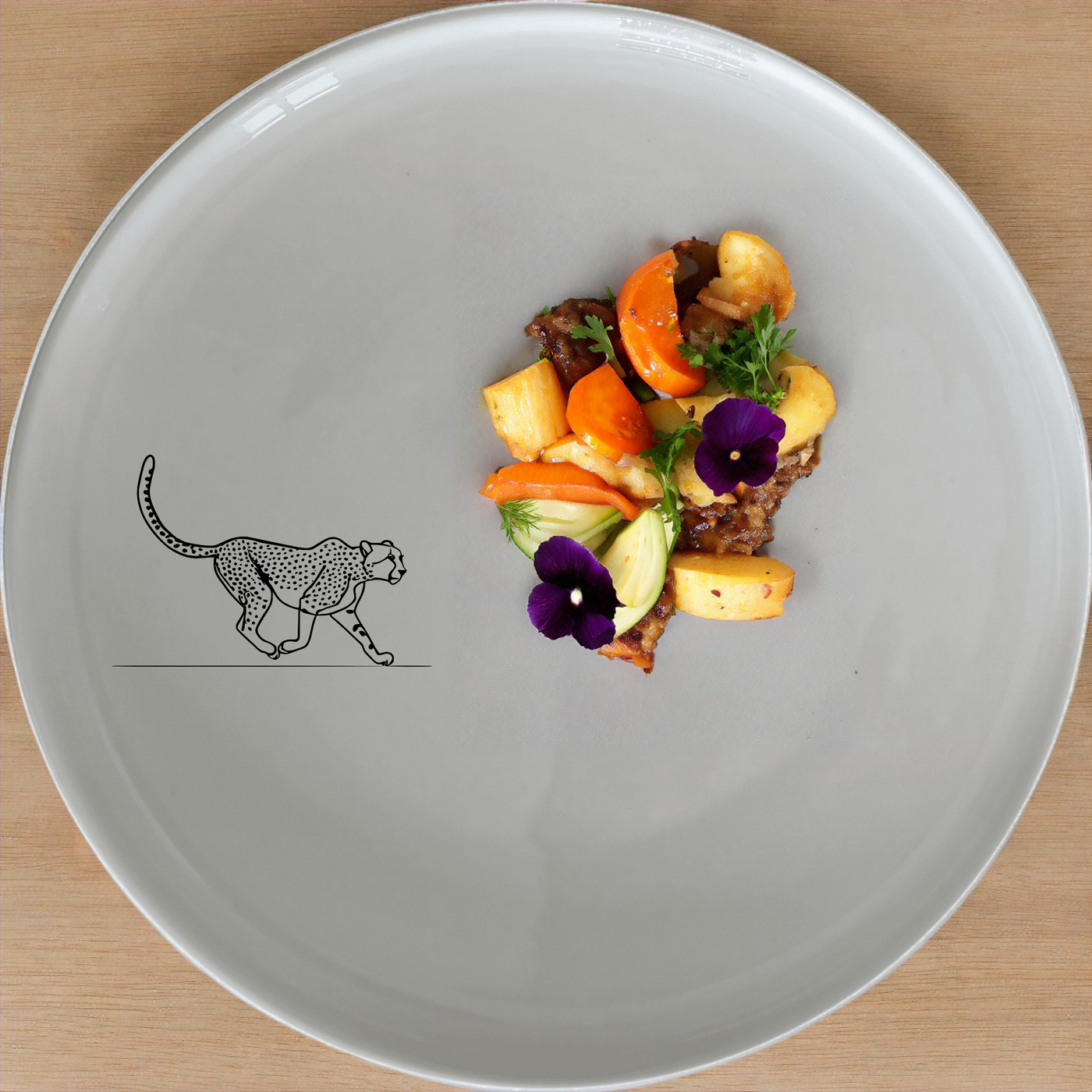 The Graceful Cheetah Mid Sprint Dinner Set of 12 brings a touch of wild elegance to your dining table. This set features sleek cheetah designs on each piece, perfect for nature lovers and modern home decor.