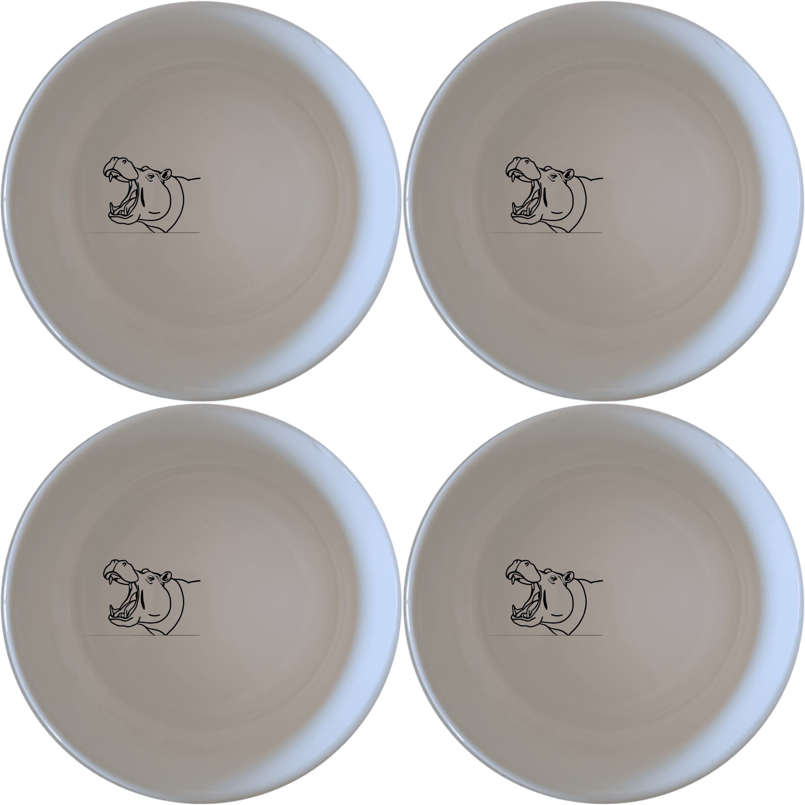 Hippo Yawning Massive Jaw Bowl Set of 4 - Range 1 is a unique and fun addition to your tableware collection.