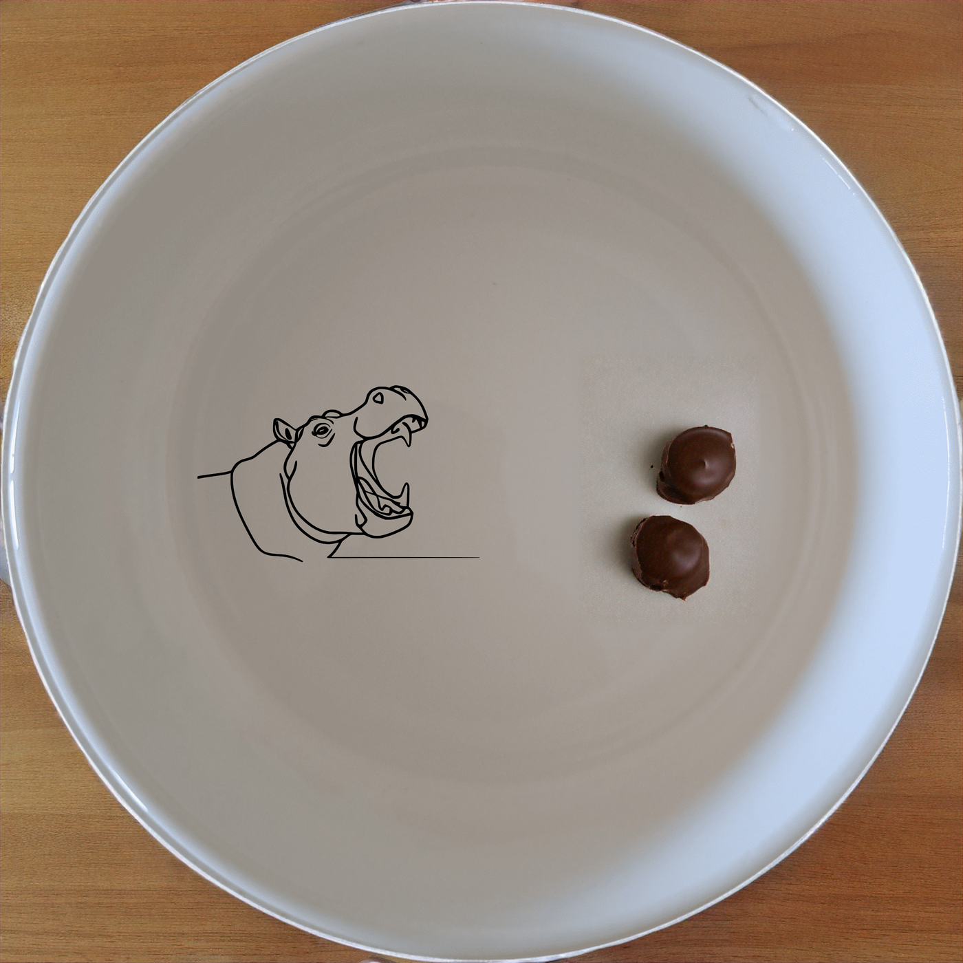 The Hippo Yawning Bowl Set of 4 brings a playful touch to your dining table with its bold, open-mouthed hippo design.