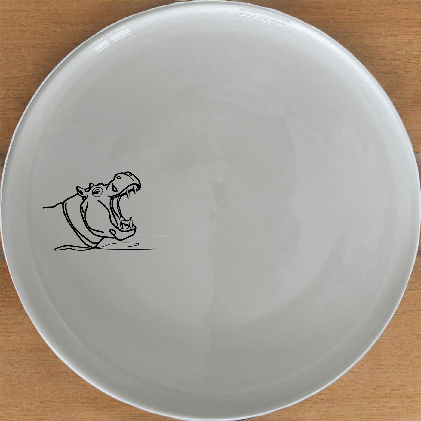 Hippo Yawning Massive Jaw Open Side Plate Set of 4 - Range 2 adds a bold, playful touch to your dining table.