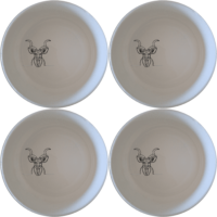 Kudu Antelope Spiral Horns Bowl Set of 4 - Range 4 is a stylish and unique addition to your kitchen, perfect for any occasion.