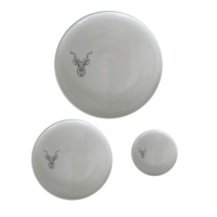 The Kudu Antelope Spiral Horns Dinner Set of 12 features elegant designs perfect for any dining occasion. This set includes dinner plates, side plates, and bowls, all crafted with precision and style.