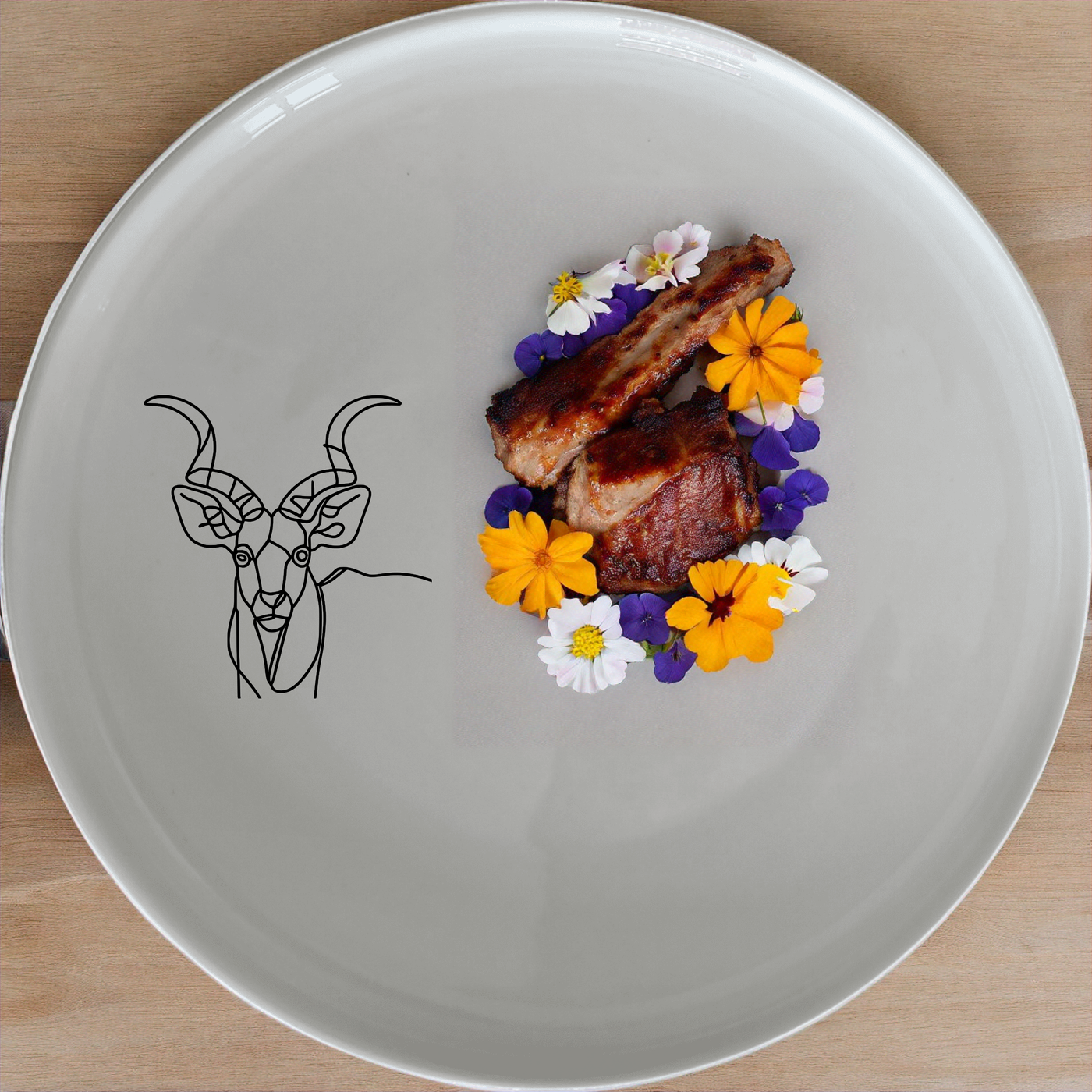 The Kudu Antelope Dinner Plate Set of 4 - Range 1 features elegant designs perfect for any dining occasion. Crafted from premium ceramic, these plates are both microwave and dishwasher safe. Ideal for modern homes.