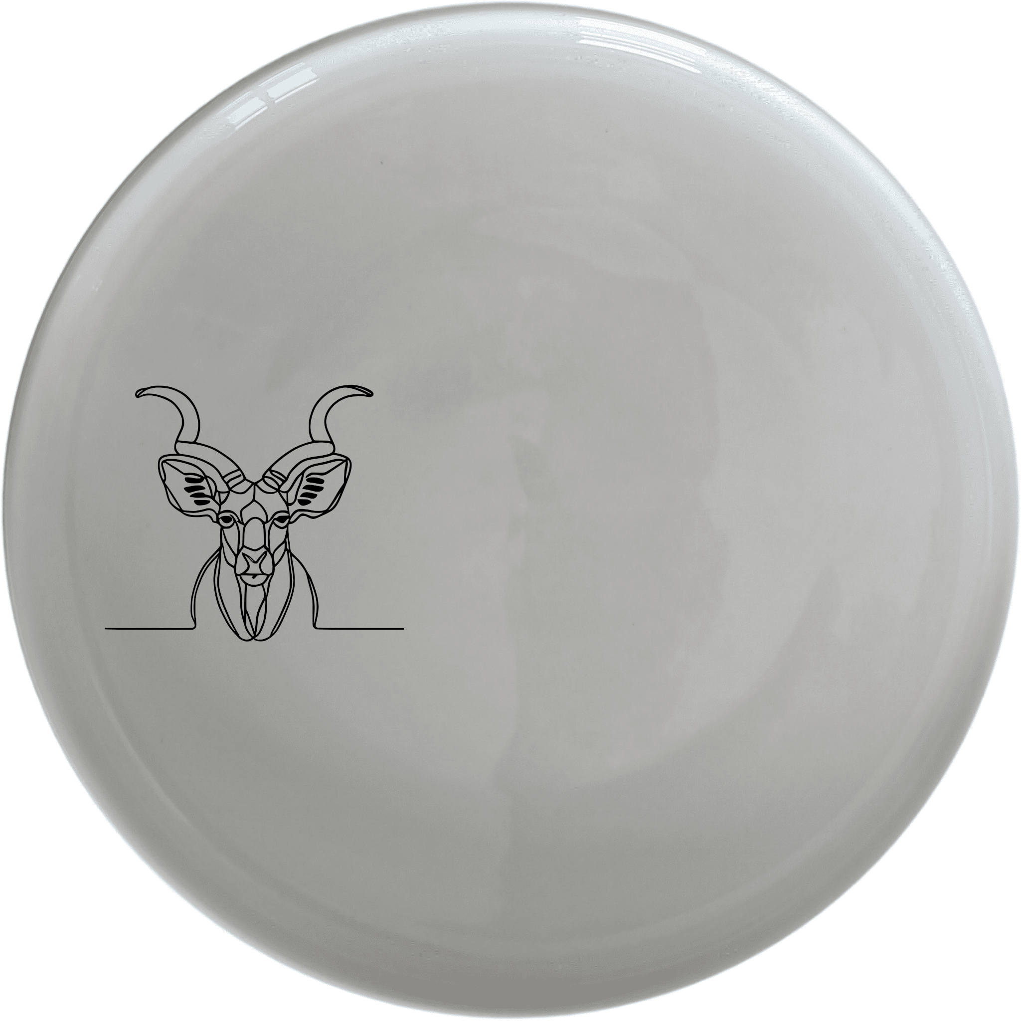 Kudu Antelope Dinner Plate Set of 4 - Range 4 is a stunning set of four elegant dinner plates featuring a sleek antelope design.