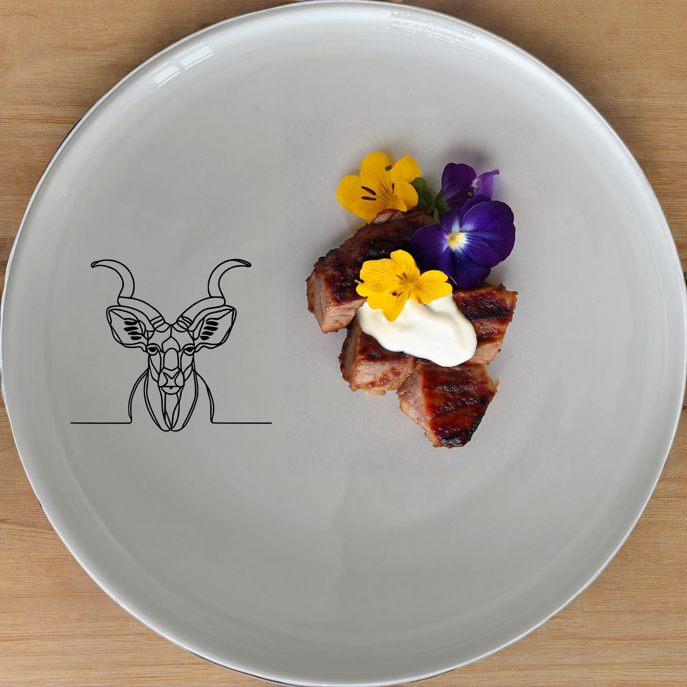 Kudu Antelope Side Plate Set of 4 - Range 4 offers a unique and stylish addition to your dining collection.