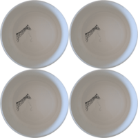 Majestic Giraffe Bowl Set of 4 - Range 2 is a charming and stylish addition to any dining set, perfect for everyday use or special occasions.