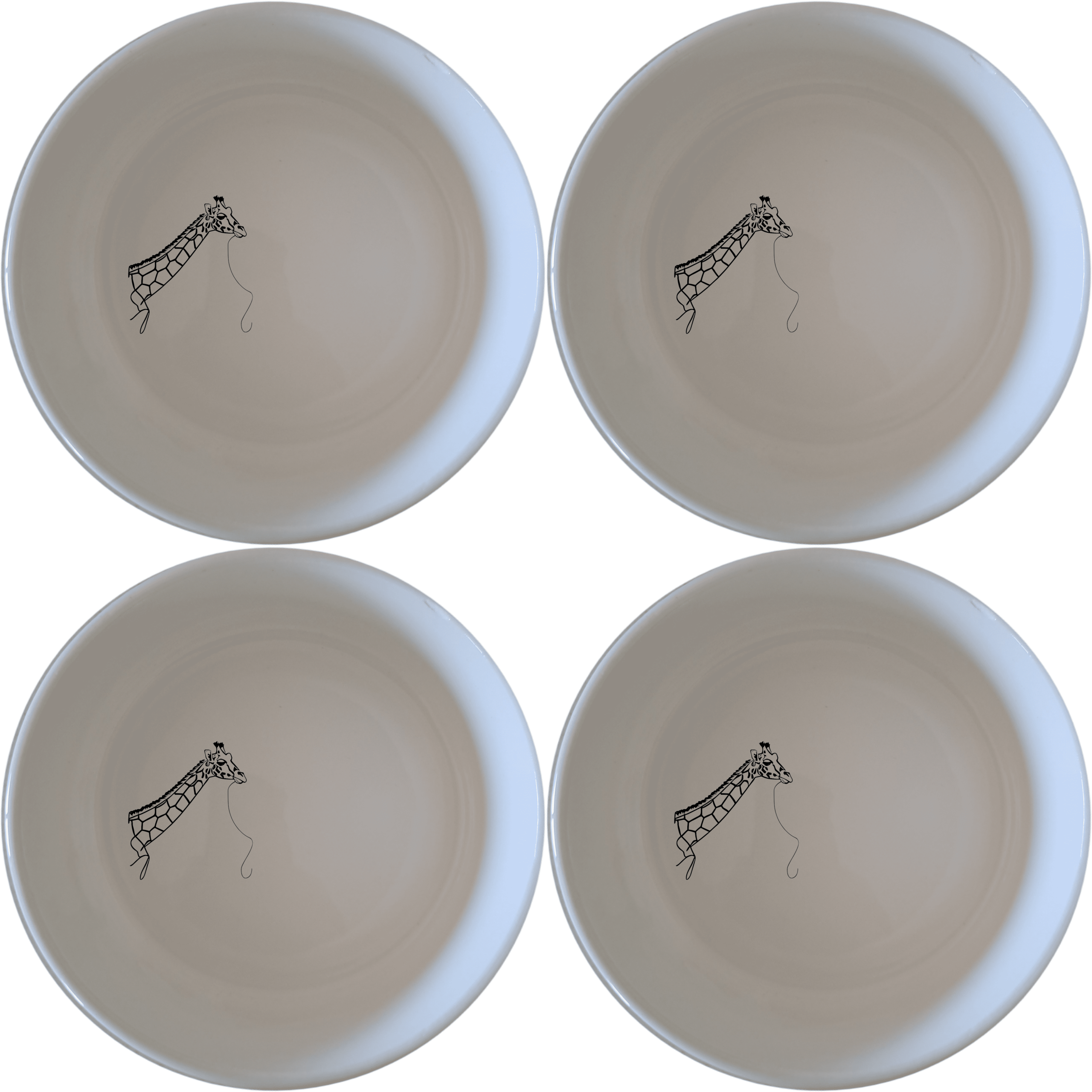 Majestic Giraffe Bowl Set of 4 - Range 2 is a charming and stylish addition to any dining set, perfect for everyday use or special occasions.