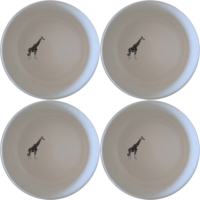 Majestic Giraffe Bowl Set of 4 - Range 4 adds a touch of elegance to your dining table with its unique design and high-quality ceramic construction.