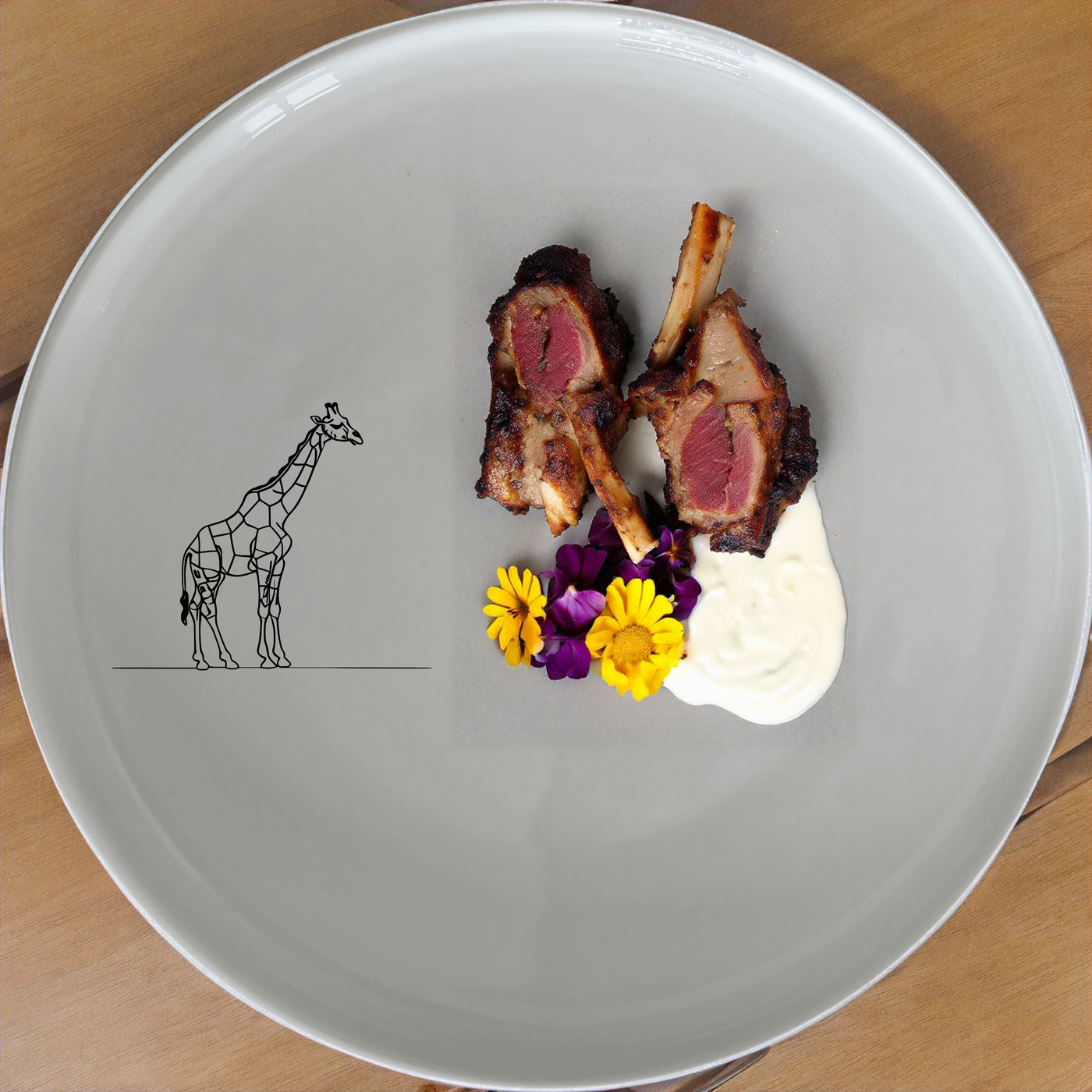 The Majestic Giraffe Neck Stretching Dinner Set of 12 brings a touch of nature to your dining table with its elegant giraffe design.