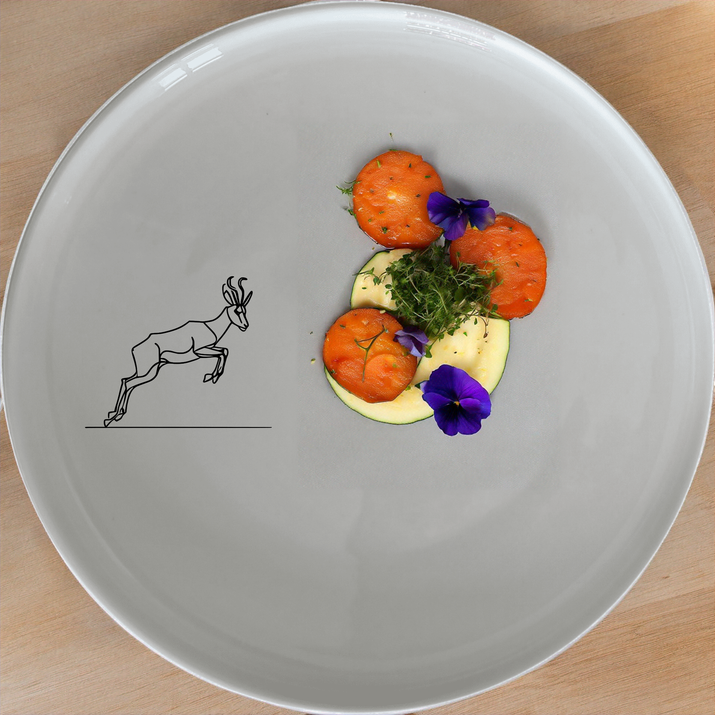 Springbok Leaping Antelope Dinner Set of 12 - Range 2 offers a unique and stylish dining experience with elegant antelope designs.