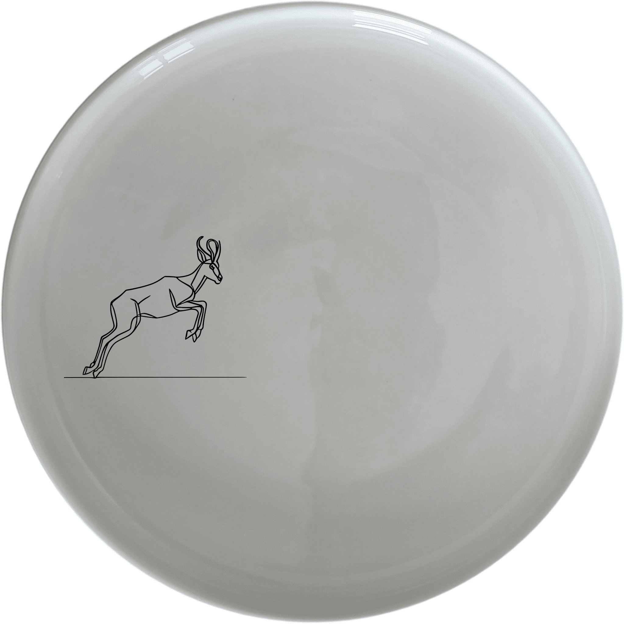 Springbok Leaping Dinner Plate Set of 4 - Range 4 features a dynamic leaping antelope design, perfect for modern dining.