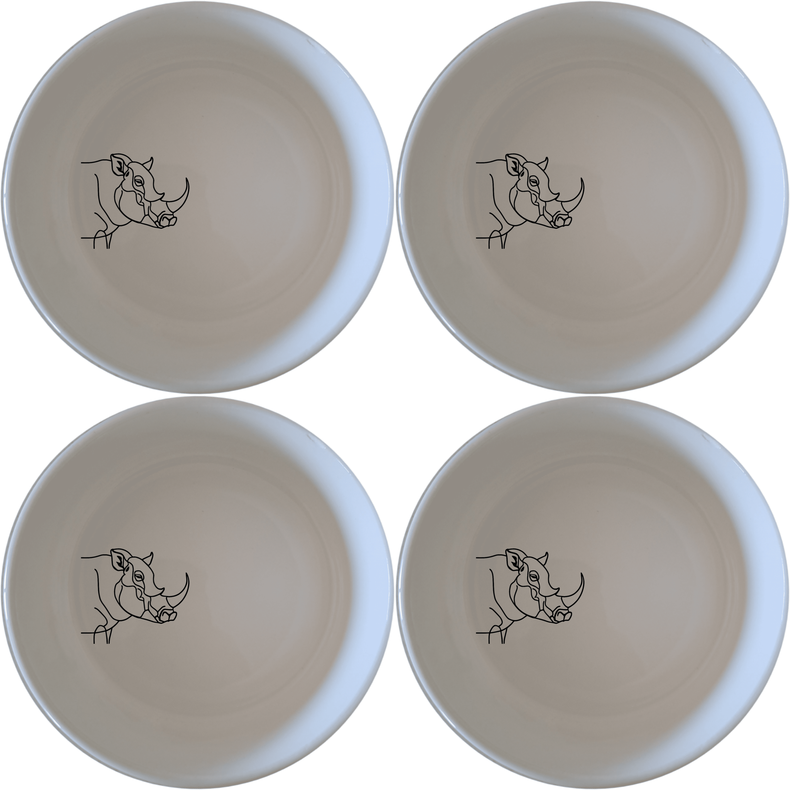 Warthog Tusk Bowl Set of 4 - Range 1 adds a unique touch to your dining experience with its artistic design and high-quality ceramic construction.