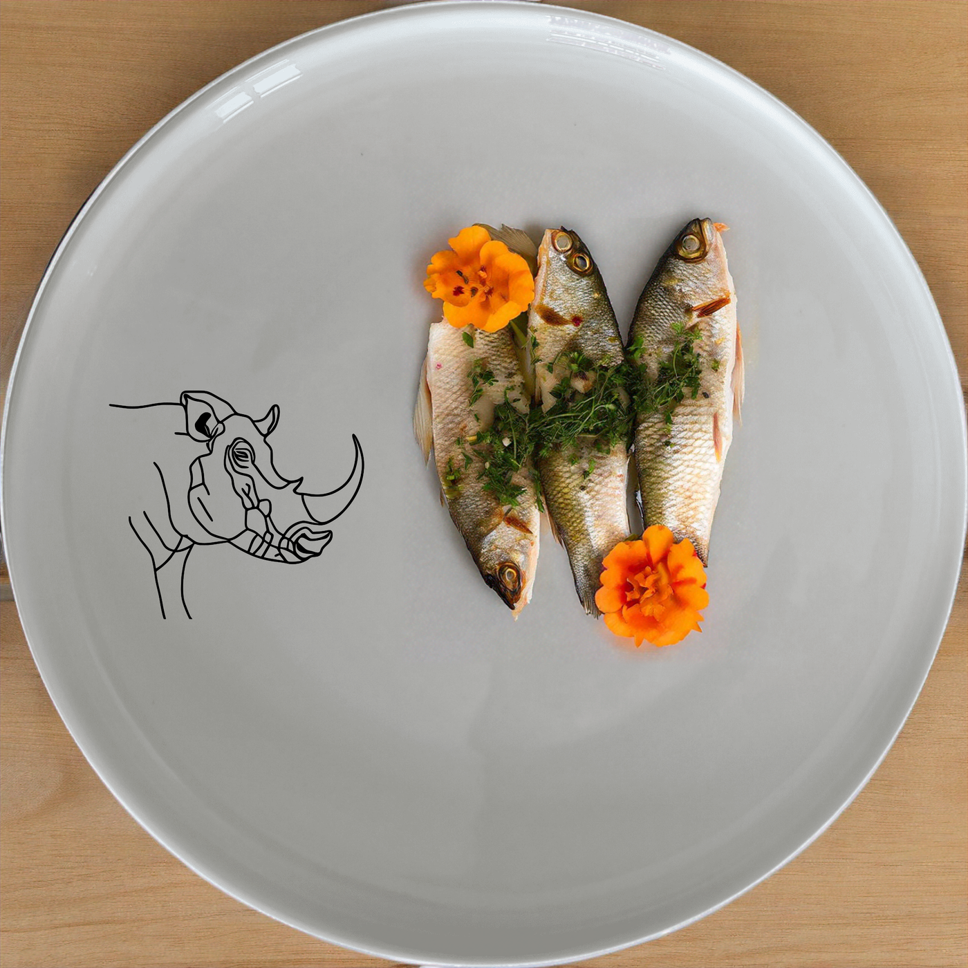 Warthog Tusk Side Plate Set of 4 - Range 2 adds a unique touch to your dining table with its artistic design and durable ceramic construction.