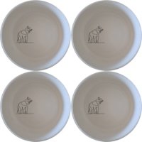 Wise Elephant Matriarch Bowl Set of 4 - Range 4 is a charming and elegant set of four bowls, each featuring a unique design inspired by the majestic elephant matriarch. Perfect for everyday use or special occasions.