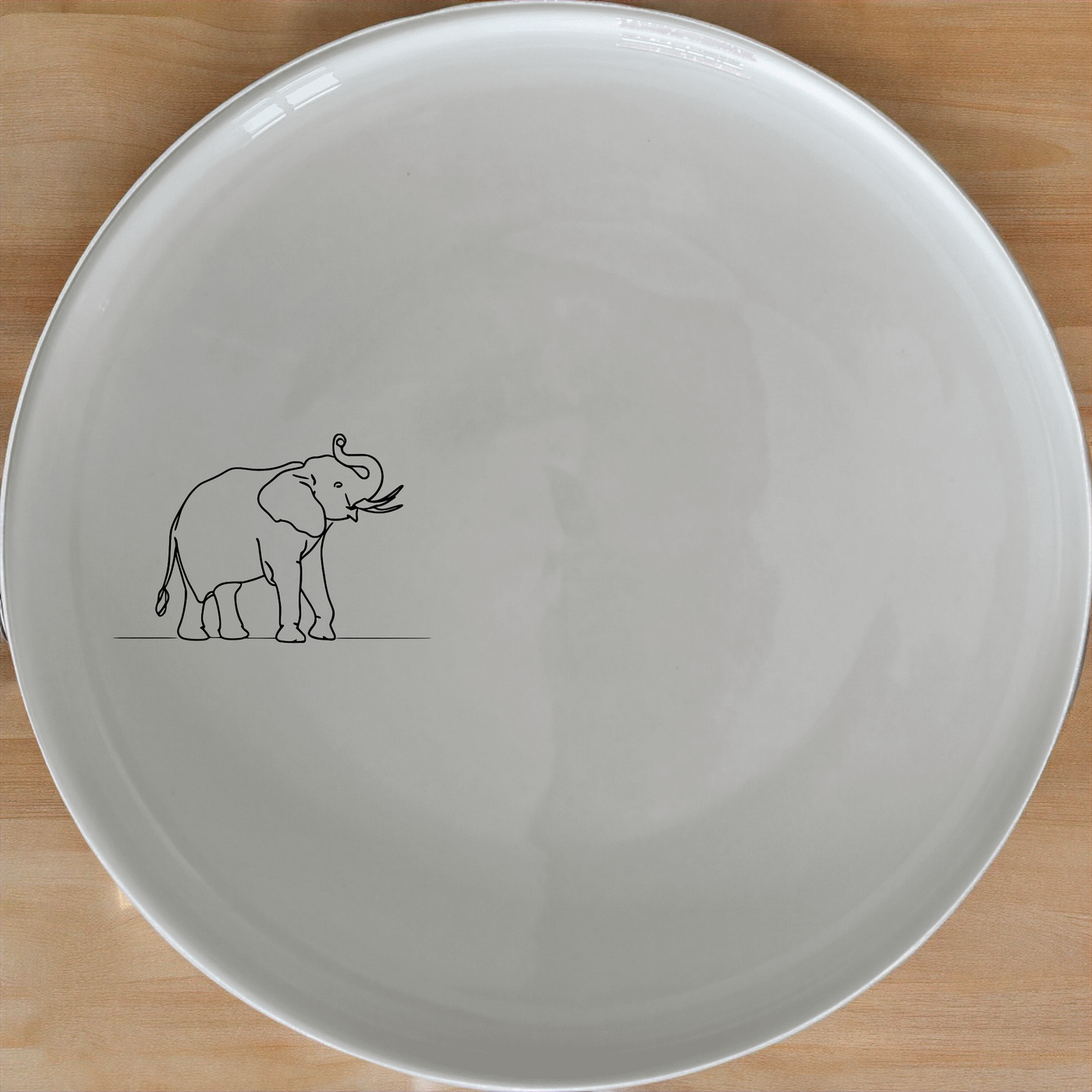Elephant Matriarch Dinner Plate Set of 4 - Range 3 is a stylish and elegant dinnerware set featuring a unique elephant design, perfect for any dining occasion.