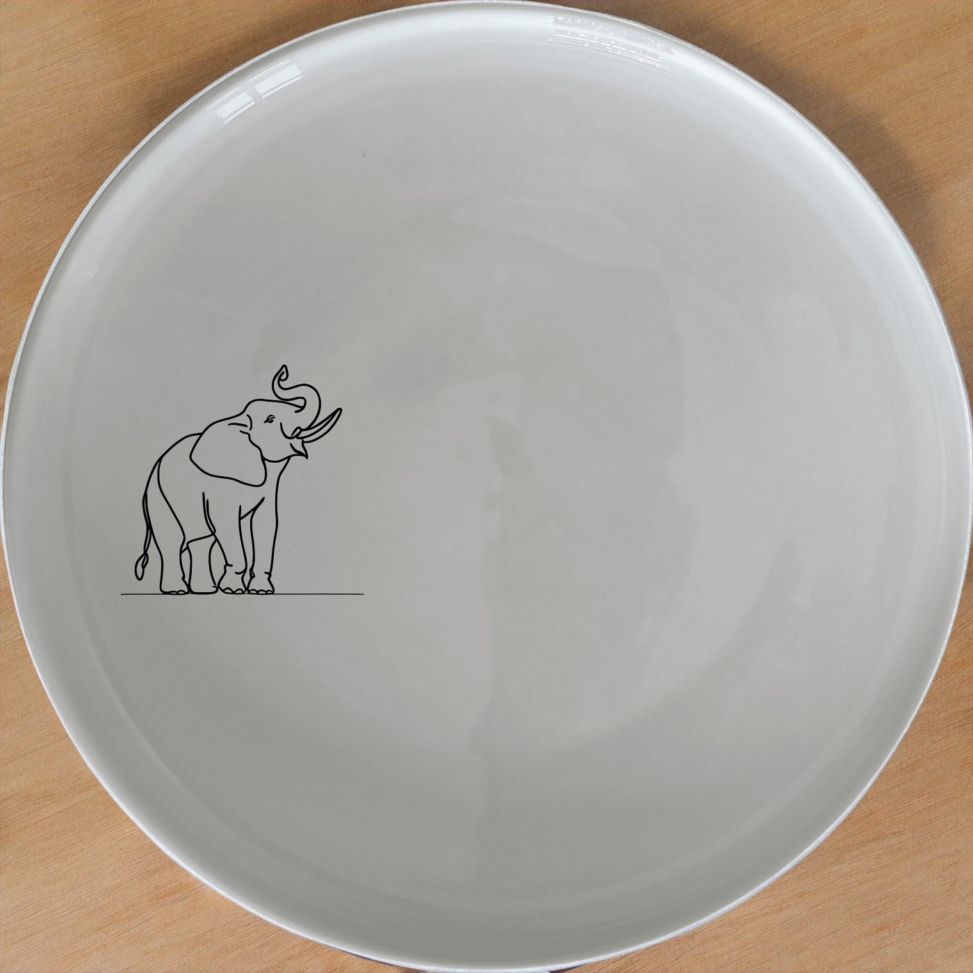 Elephant Matriarch Dinner Plate Set of 4 - Range 4 is a stylish and elegant dinnerware set featuring a unique elephant design, perfect for any dining occasion.