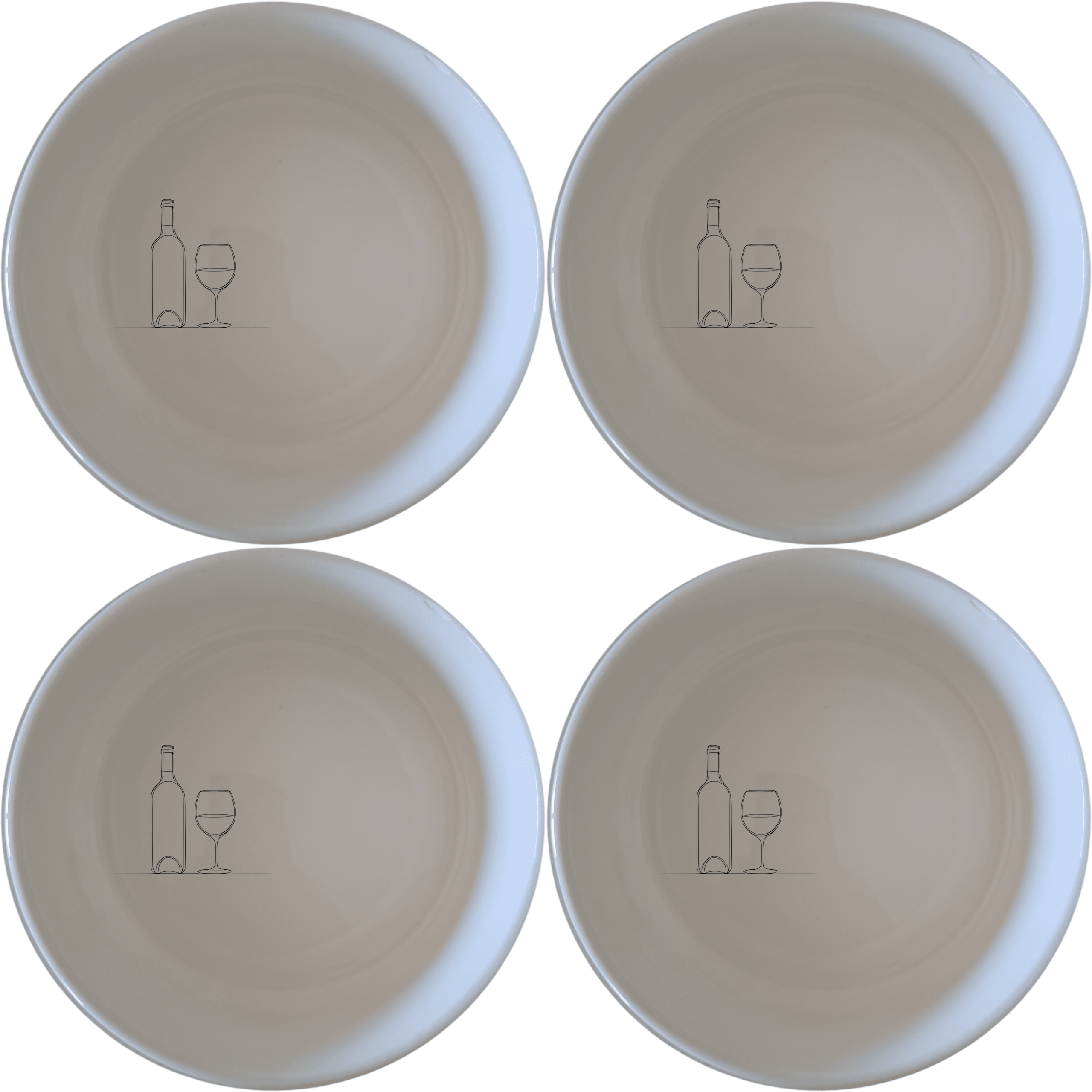 Bottle Glass Bowl Set of 4 - Range 1 is a stylish and versatile addition to any dining set, perfect for modern and classic interiors.