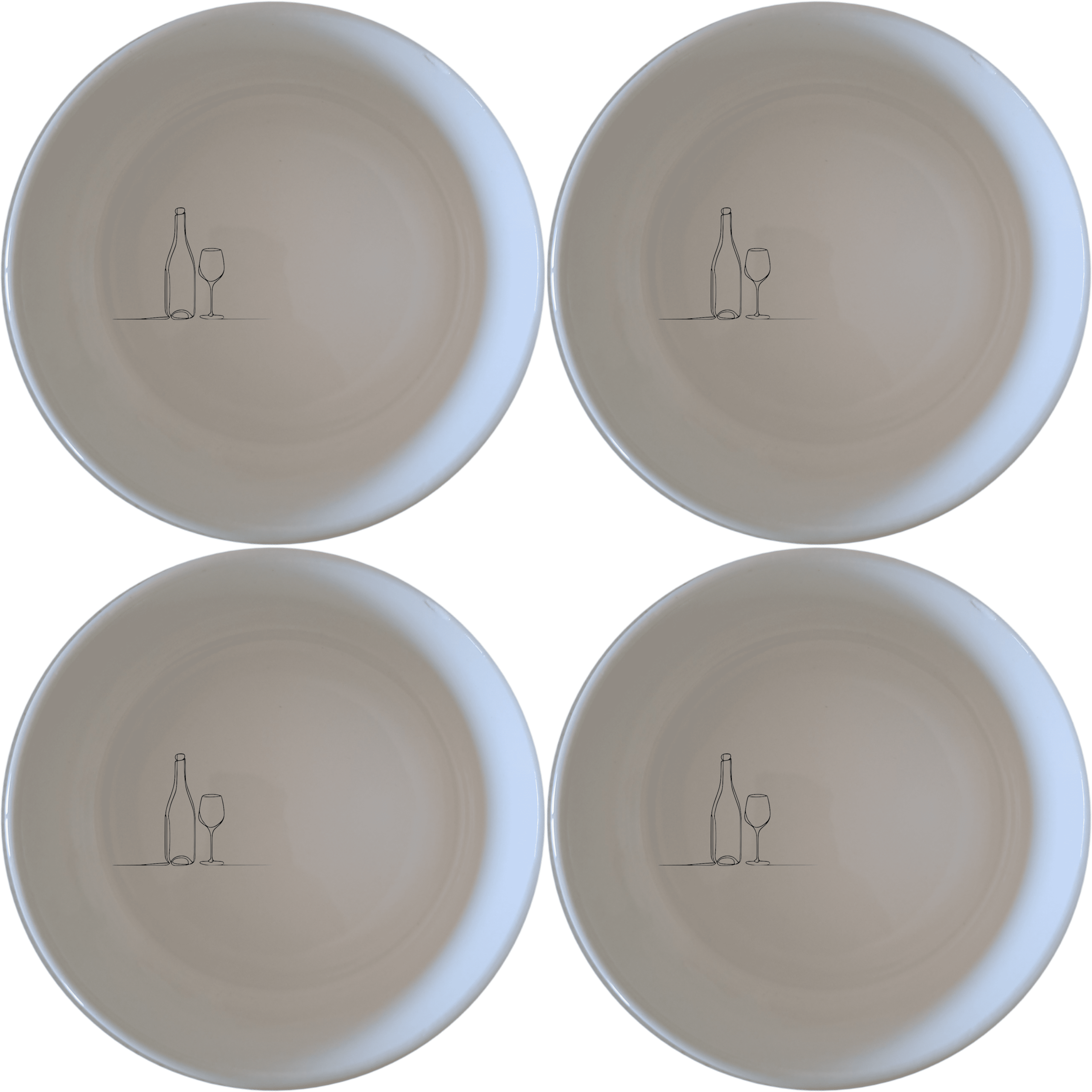 Bottle Glass Bowl Set of 4 - Range 2 is a stylish and versatile addition to your kitchen. Crafted from premium ceramic, these bowls are perfect for serving snacks, desserts, or small meals. Their modern design and durable construction make them a must-have for any home.