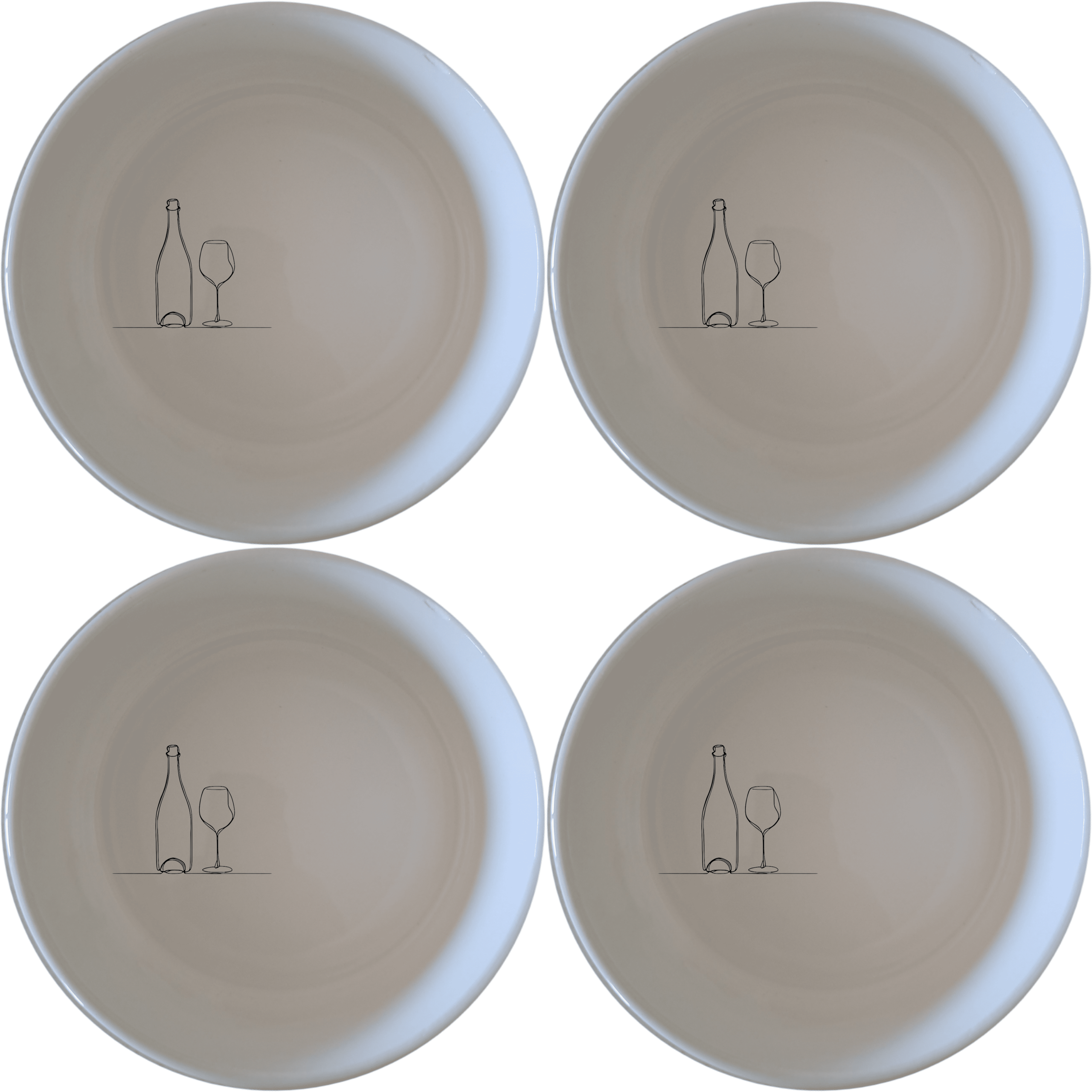 Bottle Glass Bowl Set of 4 - Range 3 is a stylish and versatile addition to your dining collection, perfect for modern and contemporary settings.