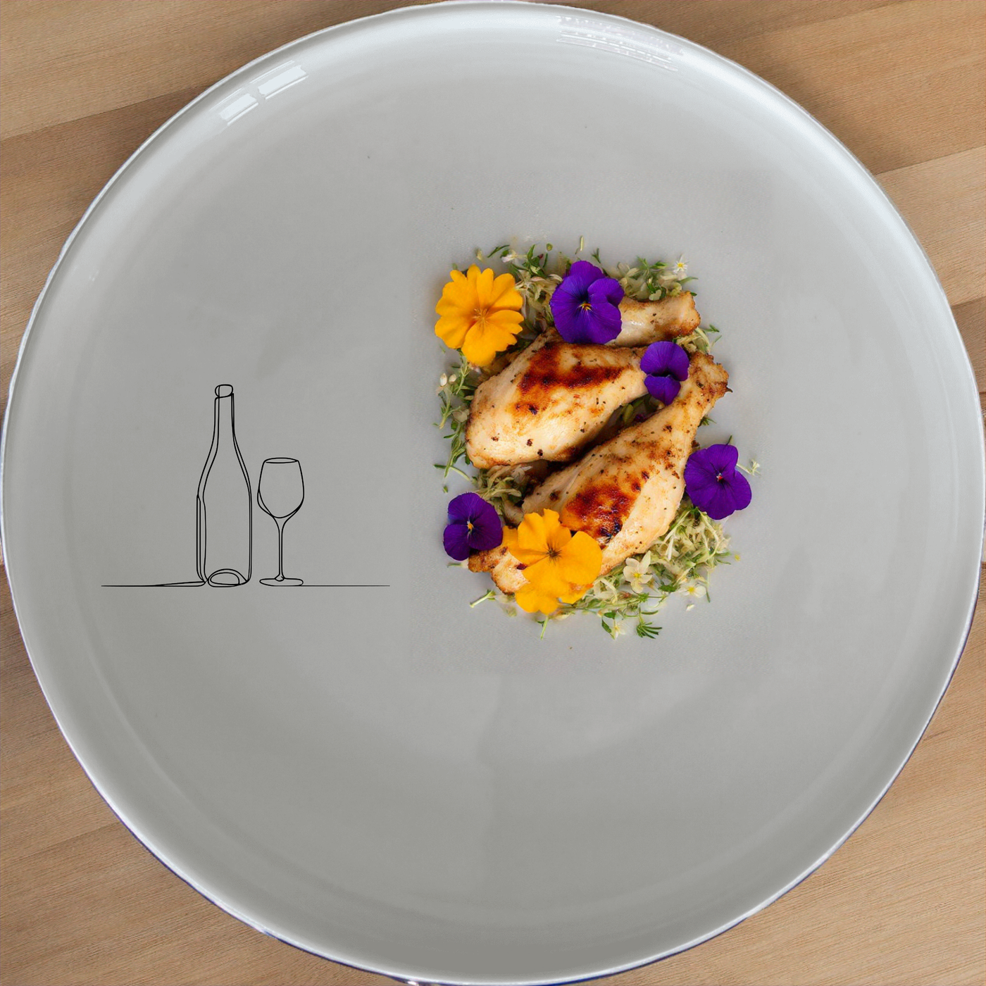 The Bottle Wine Glass Dinner Set of 12 - Range 2 is a stylish and modern dinnerware set perfect for any dining occasion.