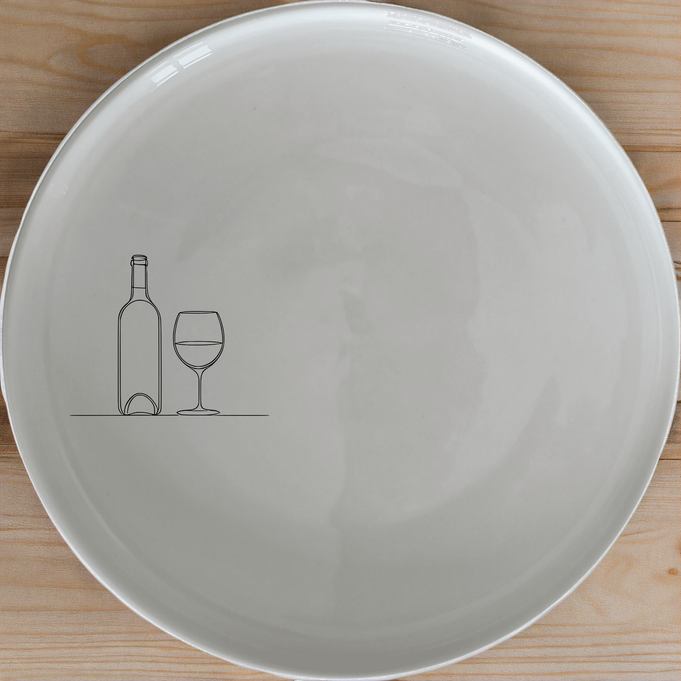 The Bottle Wine Glass Dinner Plate Set of 4 - Range 1 offers a sleek and modern design perfect for any dining occasion.