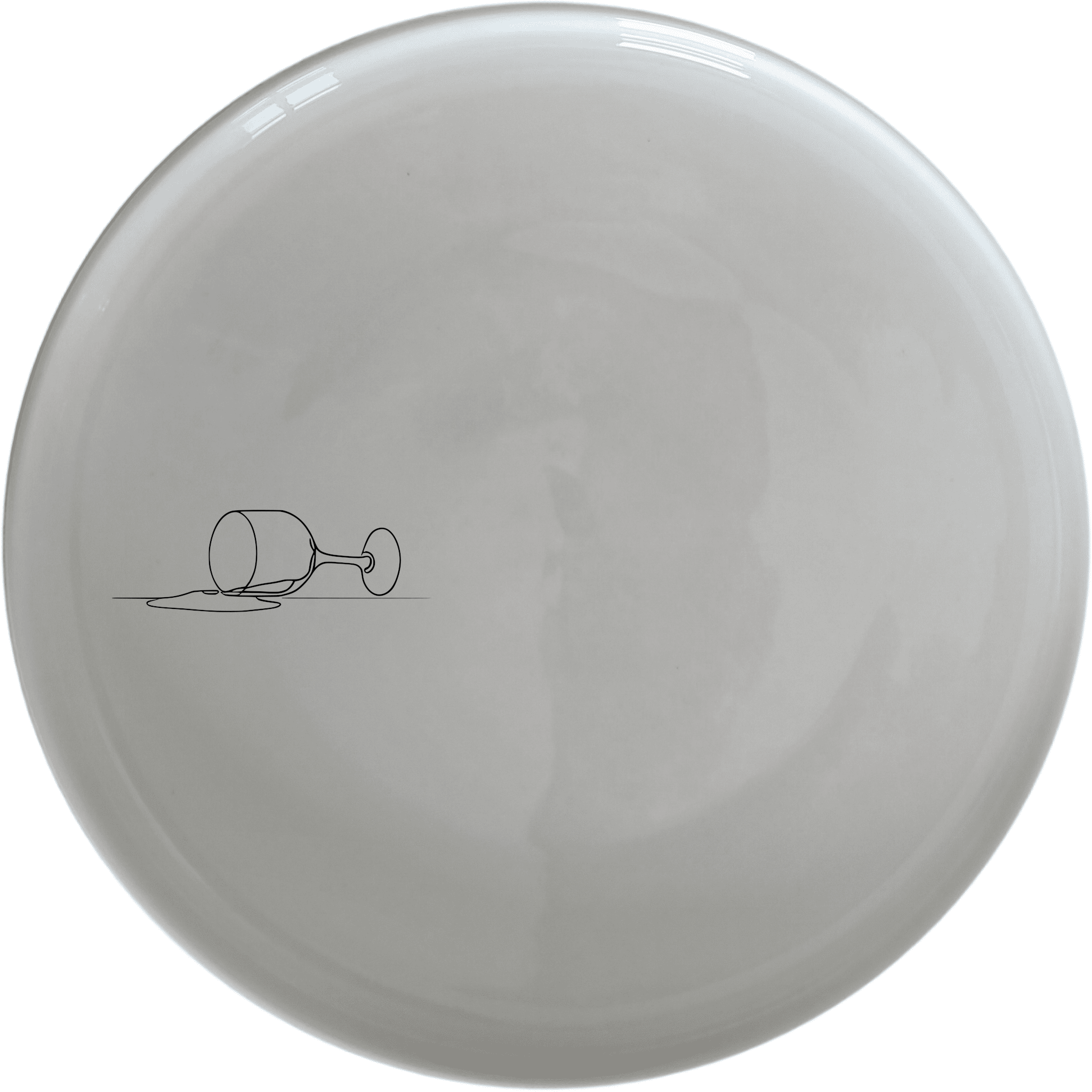 Spilled Glass Wine Dinner Plate Set of 4 - Range 3 adds a unique touch to your dining table with its abstract design.