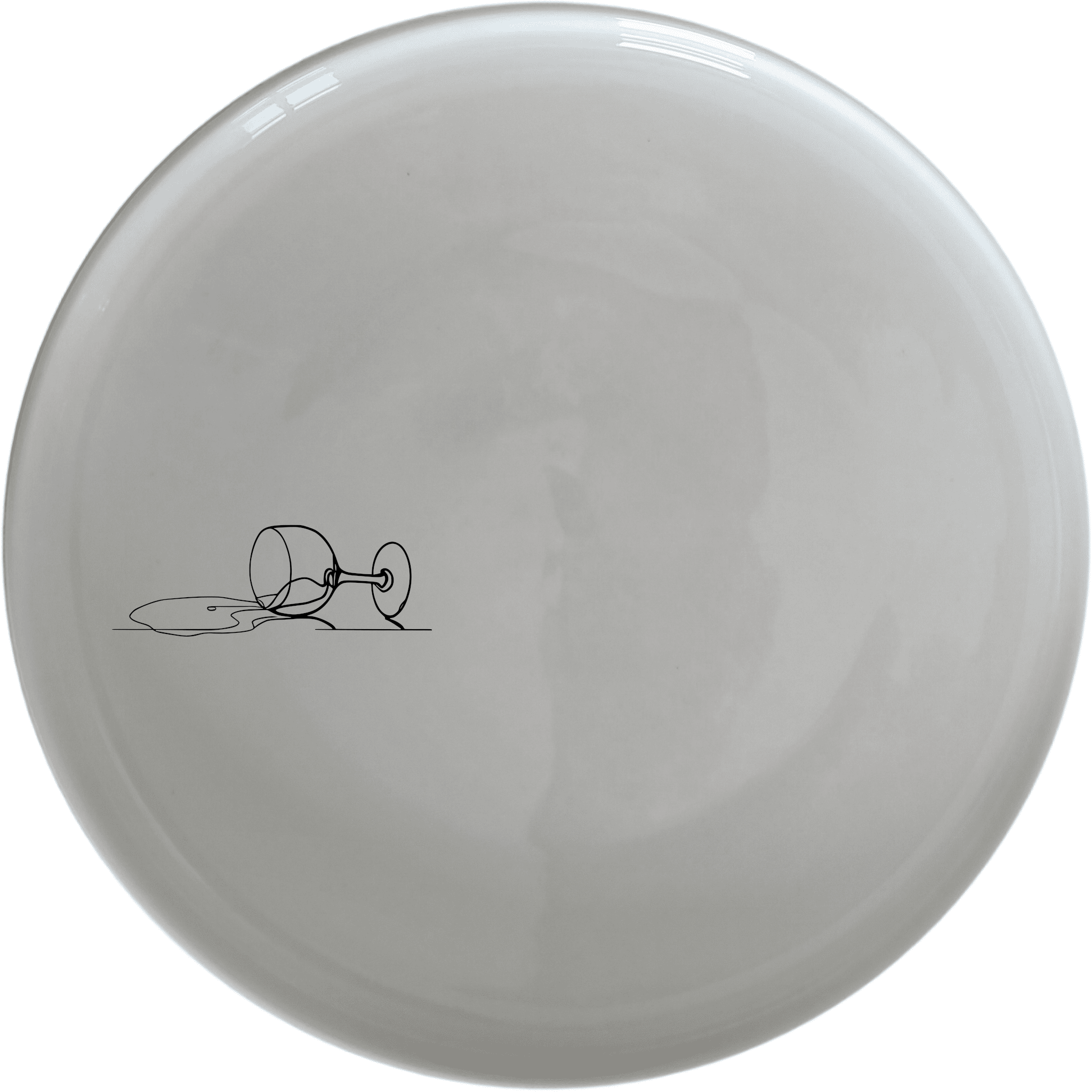 Spilled Glass Wine Side Plate Set of 4 - Range 1 adds a touch of modern art to your dining table with its minimalist design.