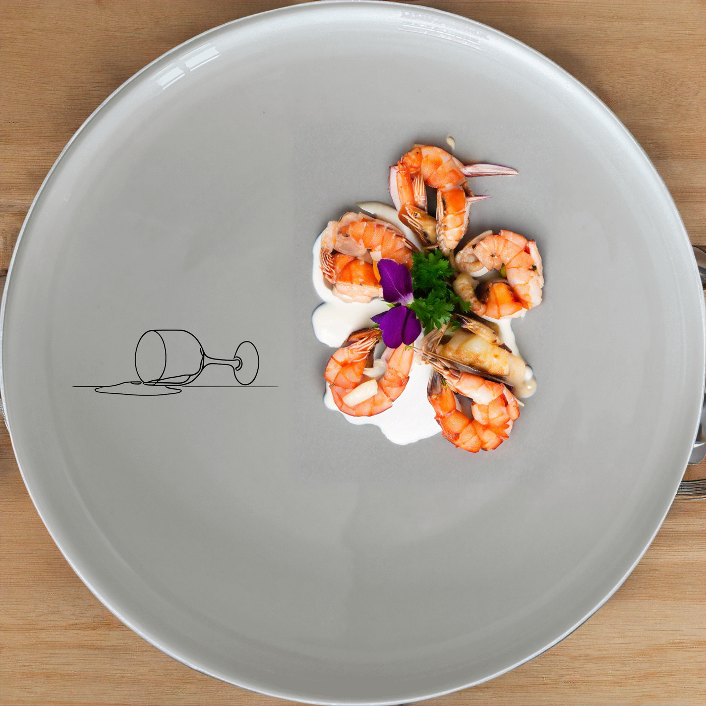 Spilled Glass Wine Side Plate Set of 4 - Range 3 adds a touch of modern art to your dining table with its unique design.