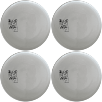 Staring Female Lioness Side Plate Set of 4 - Range 4 is a stylish and elegant addition to any dining table. This set of four side plates features a striking lioness design that adds a touch of wild elegance to your meals. Perfect for both everyday use and special occasions, these plates are made from high-quality ceramic and are dishwasher and microwave safe.