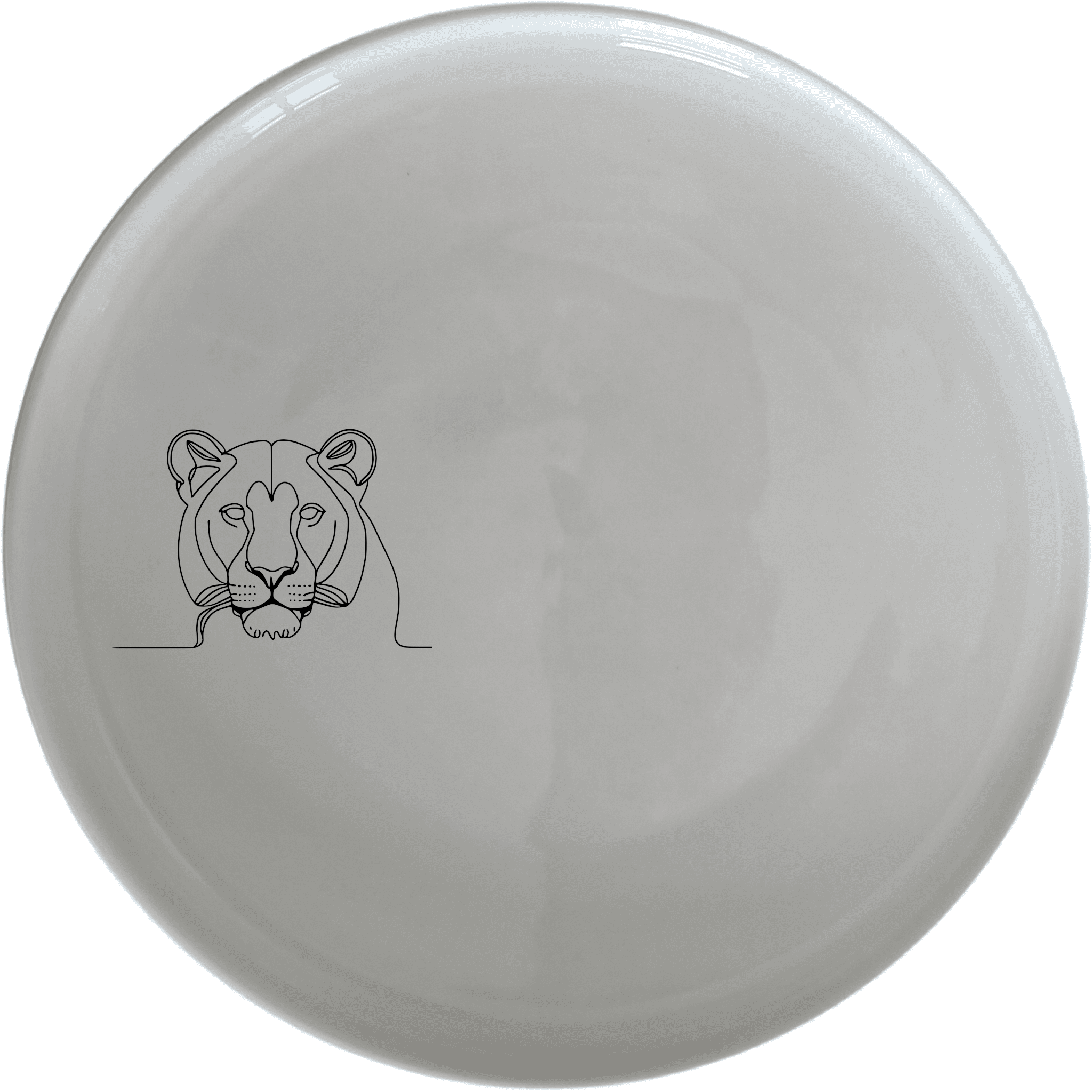Staring Female Lioness Dinner Plate Set of 4 - Range 1 is a stunning addition to any dinnerware collection, featuring elegant lioness artwork.